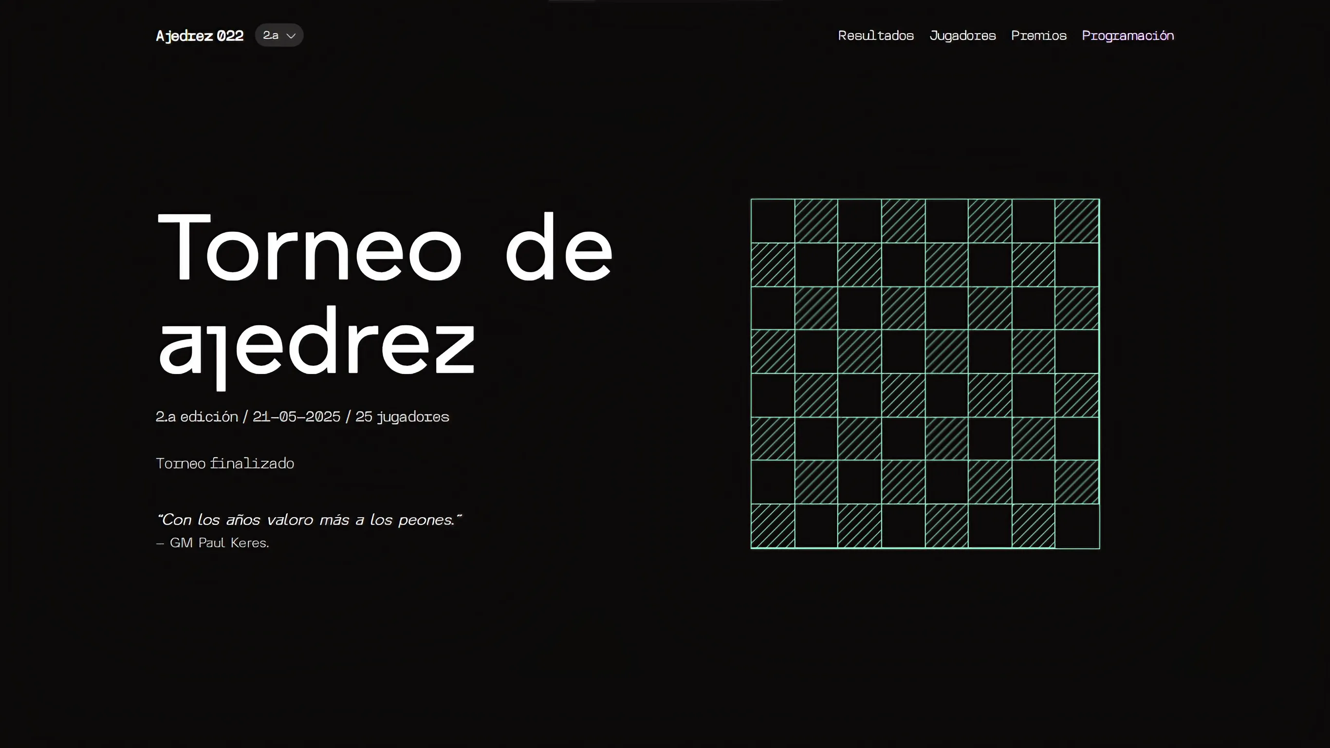 Proyecto Chess 022. Website.