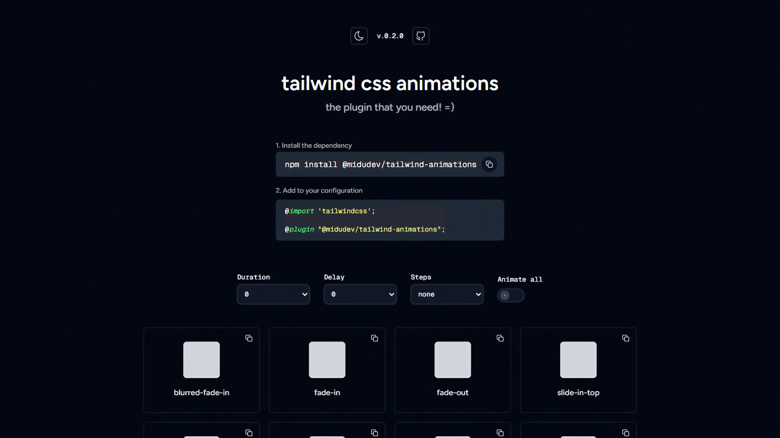 Proyecto Tailwind Animations. UI & UX.